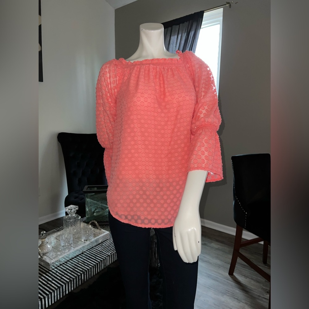 Peach Michael Kors Blouse Sz Small